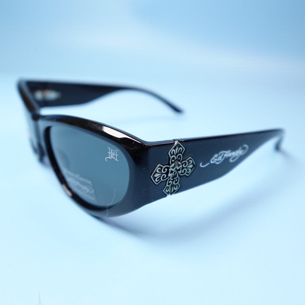 Ed Hardy Sunglasses Iron Cross Black 100% UV Protection